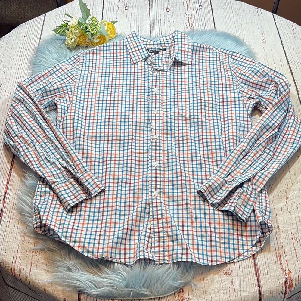 J. Crew Mercantile Flex Plaid Button Down Shirt sz L
